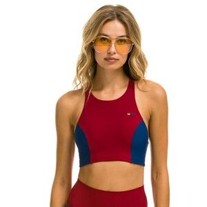 AVIATOR NATION COLOR BLOCK RACER SPORTS BRA - BLAZER